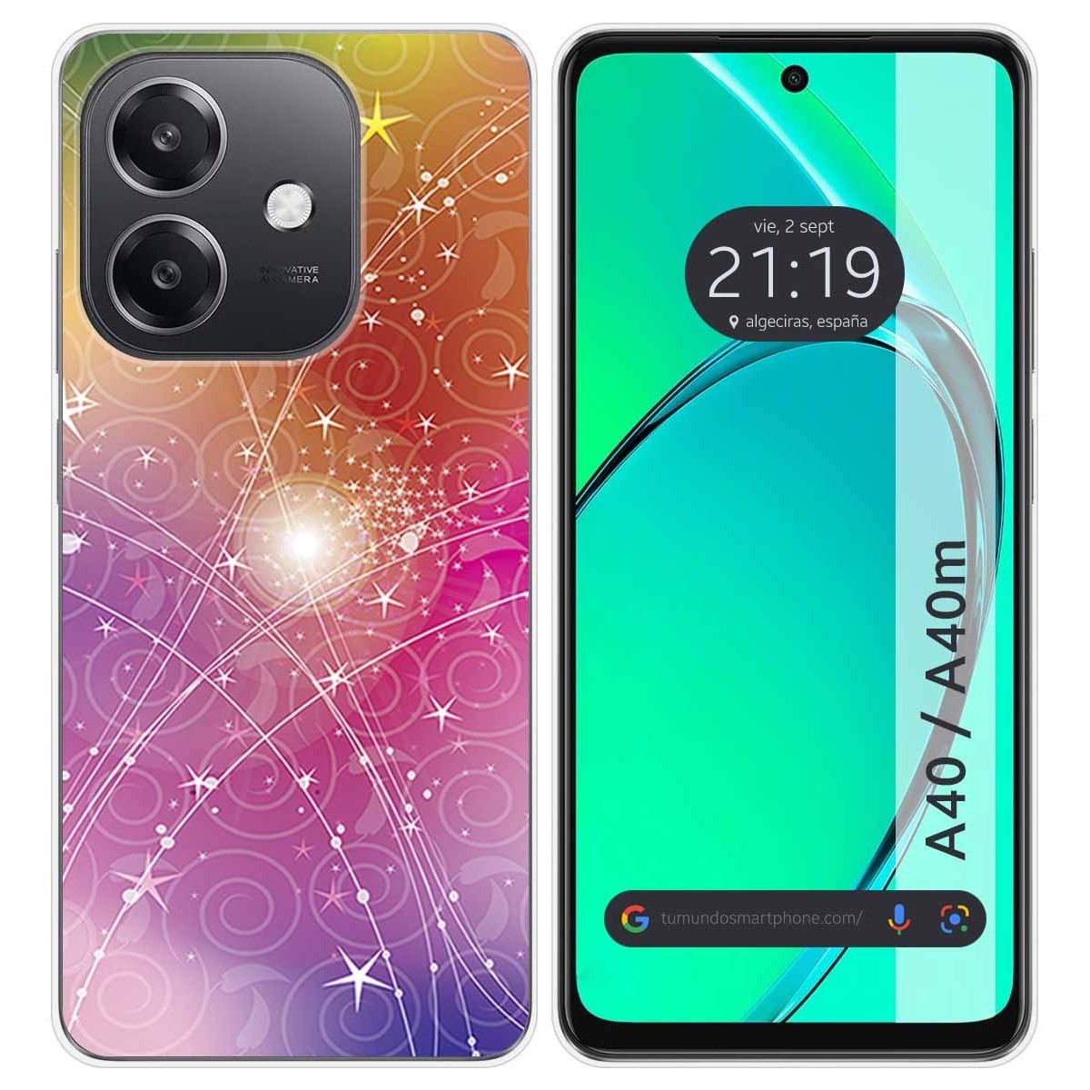 Funda Silicona para Oppo A40 / A40m diseño Abstracto Dibujos