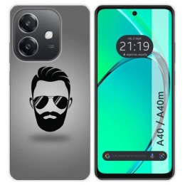 Funda Silicona para Oppo A40 / A40m diseño Barba Dibujos