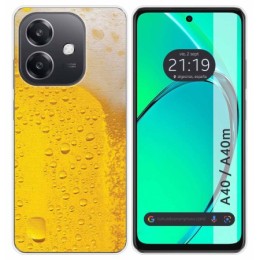 Funda Silicona para Oppo A40 / A40m diseño Cerveza Dibujos