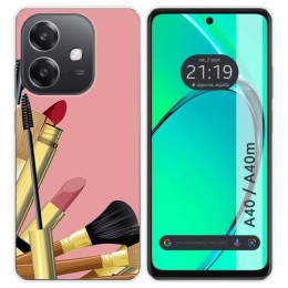 Funda Silicona para Oppo A40 / A40m diseño Brochas Dibujos