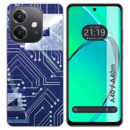 Funda Silicona para Oppo A40 / A40m diseño Circuito Dibujos