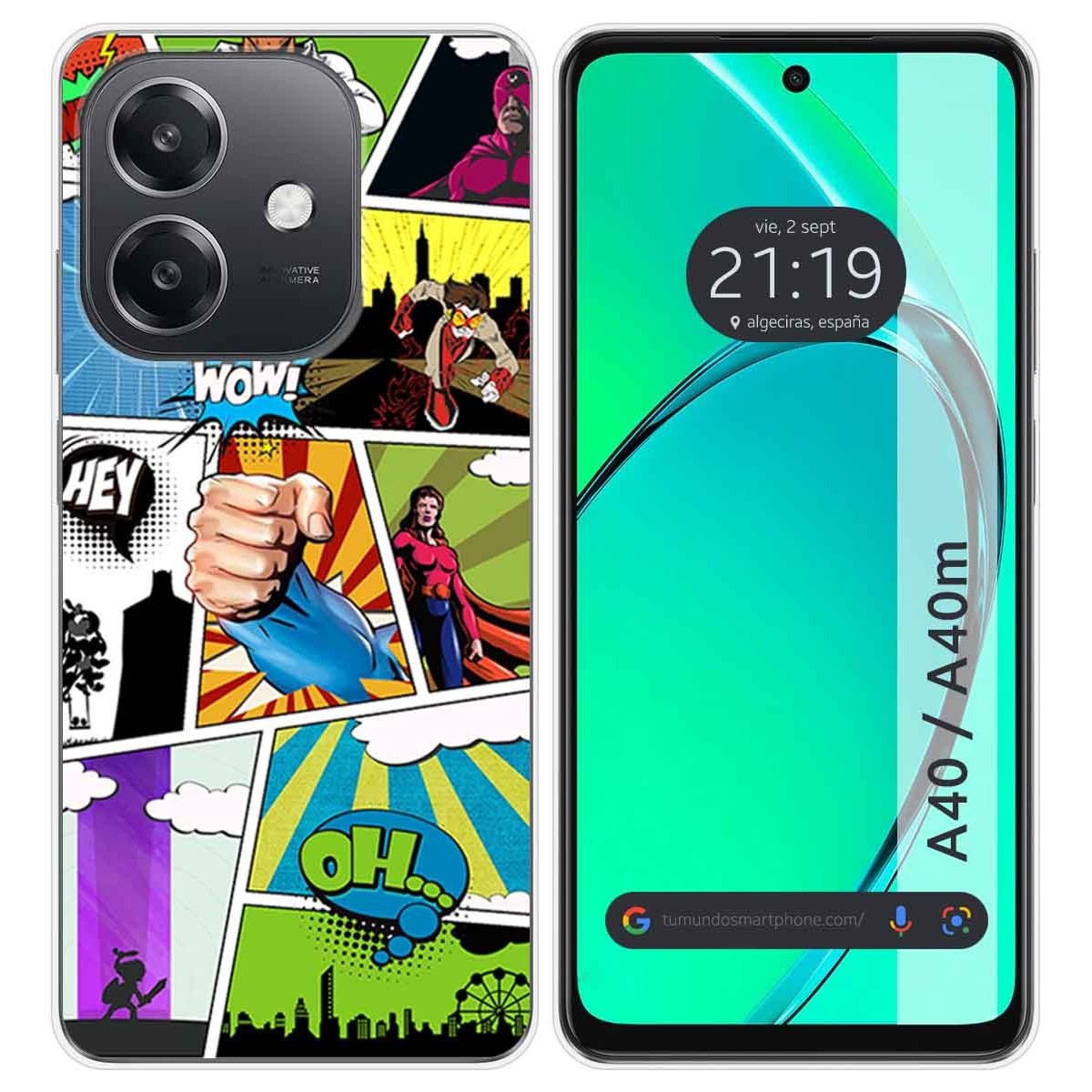 Funda Silicona para Oppo A40 / A40m diseño Comic Dibujos