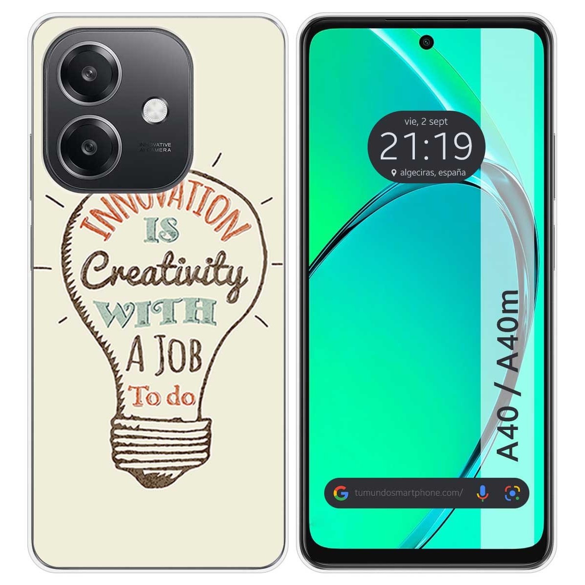 Funda Silicona para Oppo A40 / A40m diseño Creativity Dibujos