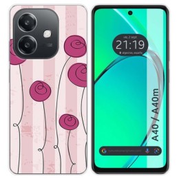 Funda Silicona para Oppo A40 / A40m diseño Flores Vintage Dibujos