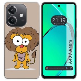 Funda Silicona para Oppo A40 / A40m diseño Leon Dibujos