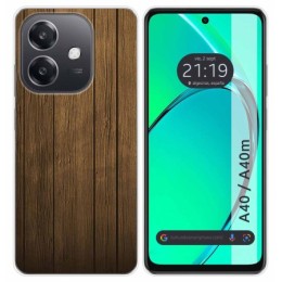 Funda Silicona para Oppo A40 / A40m diseño Madera Dibujos