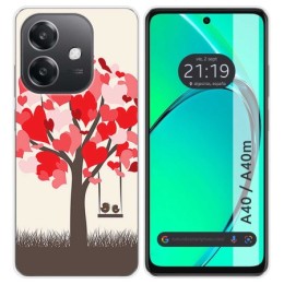 Funda Silicona para Oppo A40 / A40m diseño Pajaritos Dibujos