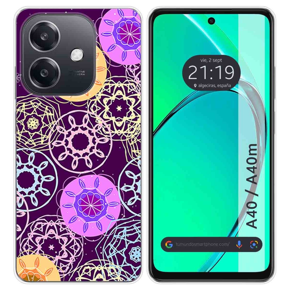 Funda Silicona para Oppo A40 / A40m diseño Radial Dibujos