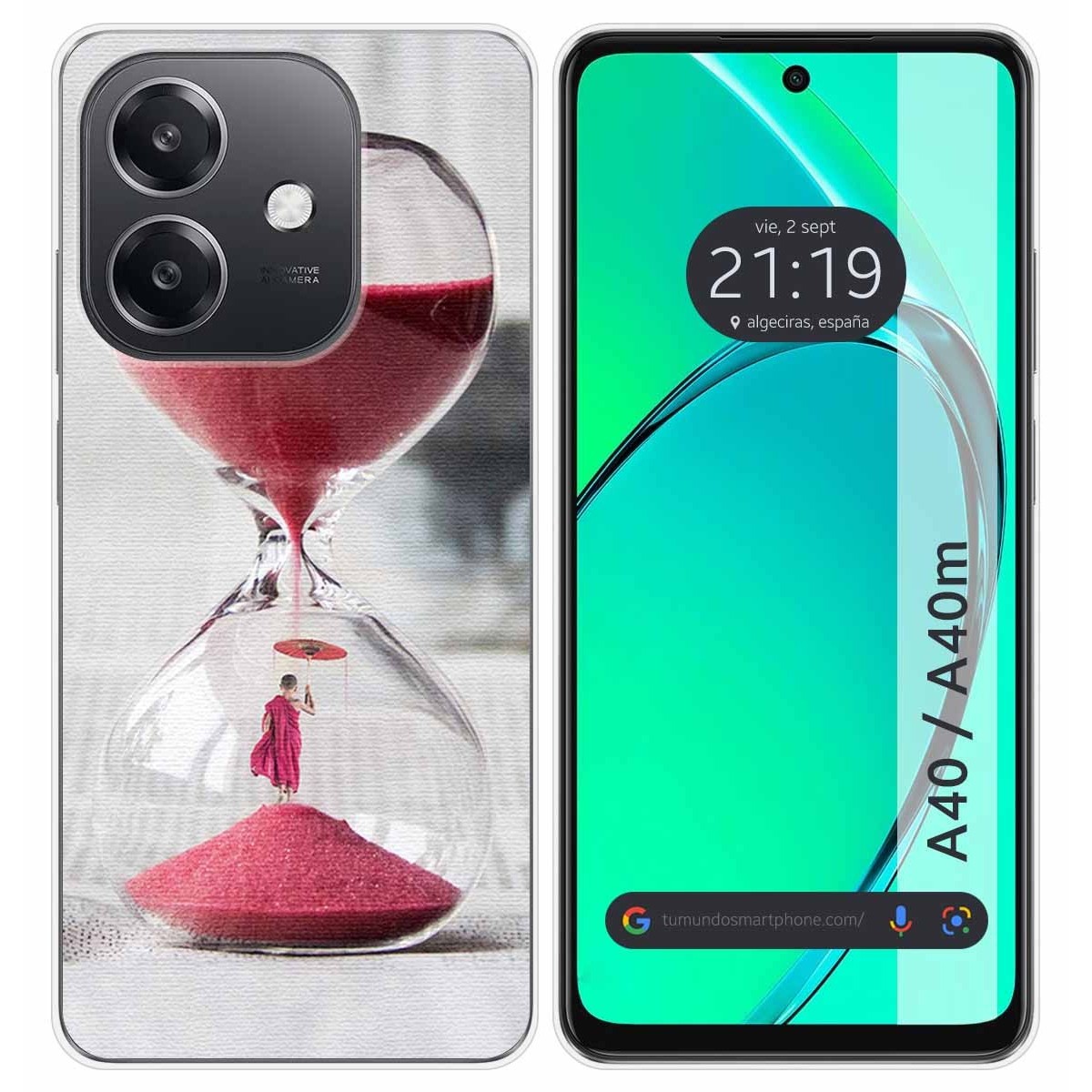 Funda Silicona para Oppo A40 / A40m diseño Reloj Dibujos