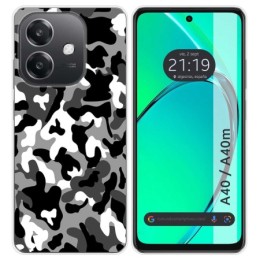 Funda Silicona para Oppo A40 / A40m diseño Snow Camuflaje Dibujos