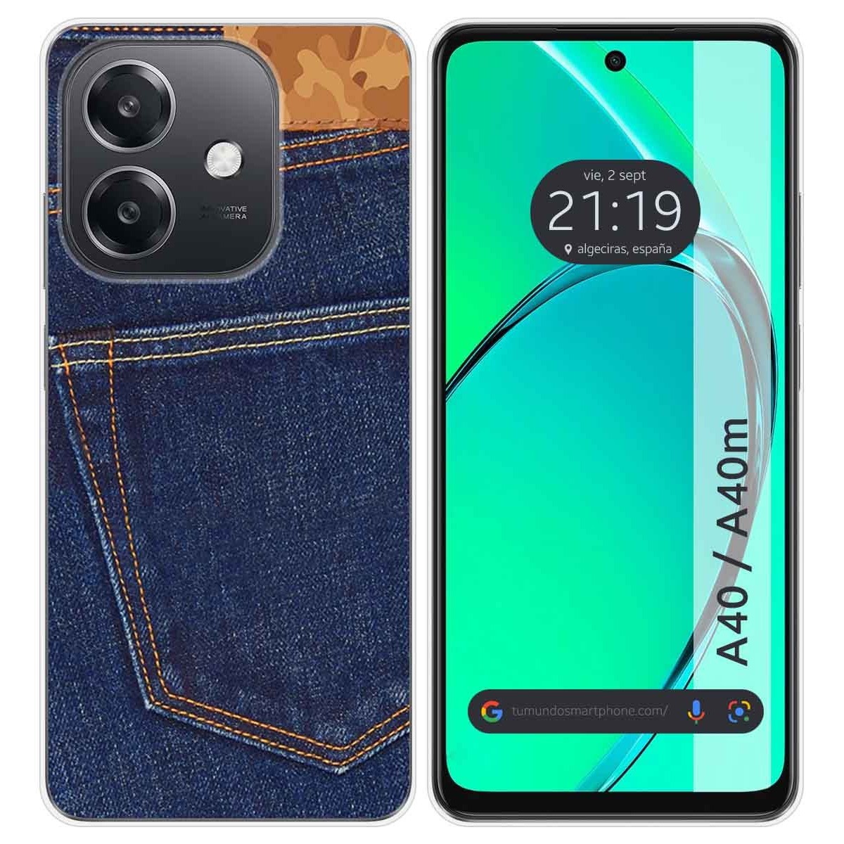 Funda Silicona para Oppo A40 / A40m diseño Vaquero Dibujos