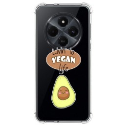 Funda Silicona Antigolpes para Xiaomi Redmi 14C diseño Vegan Life Dibujos