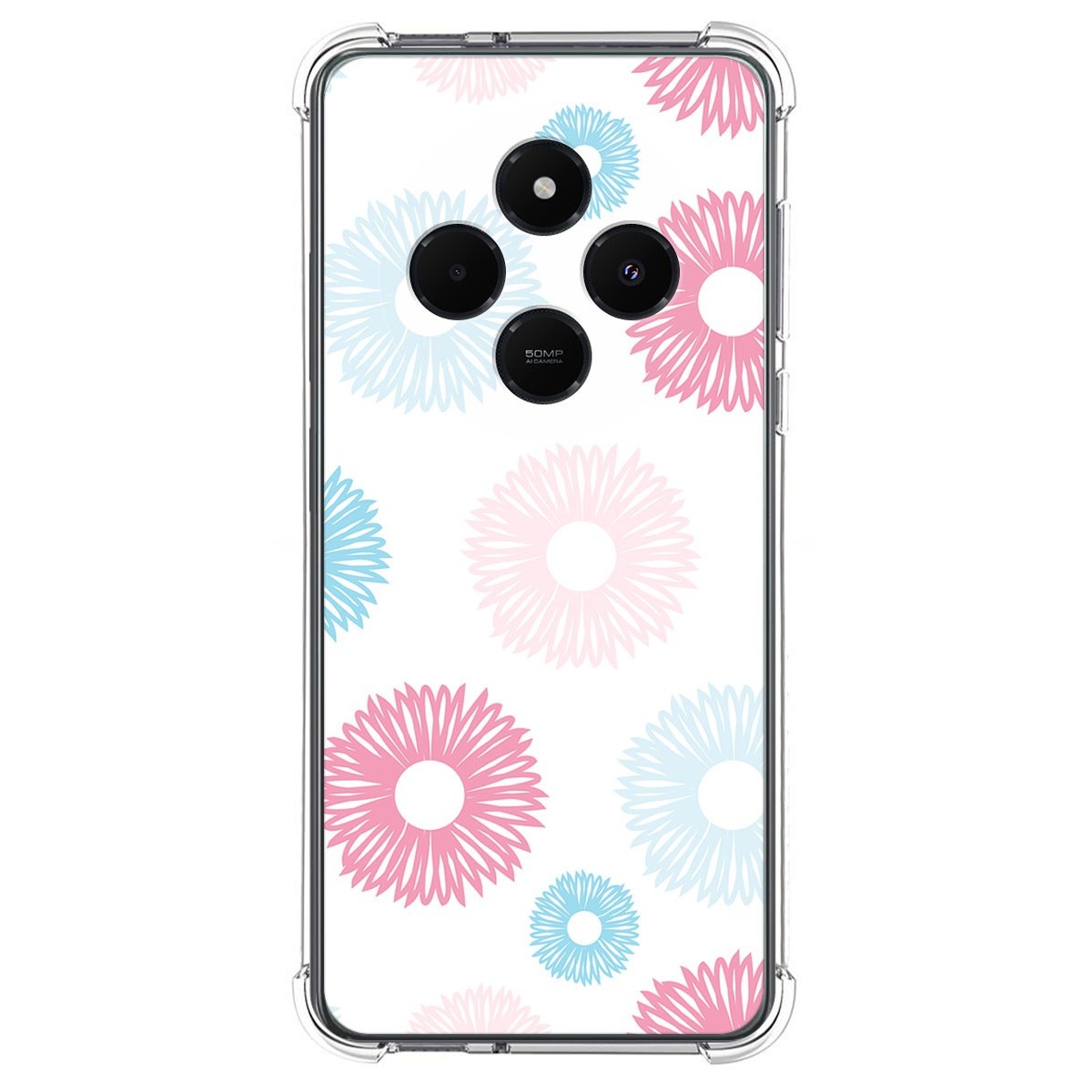 Funda Silicona Antigolpes para Xiaomi Redmi 14C diseño Flores 06 Dibujos