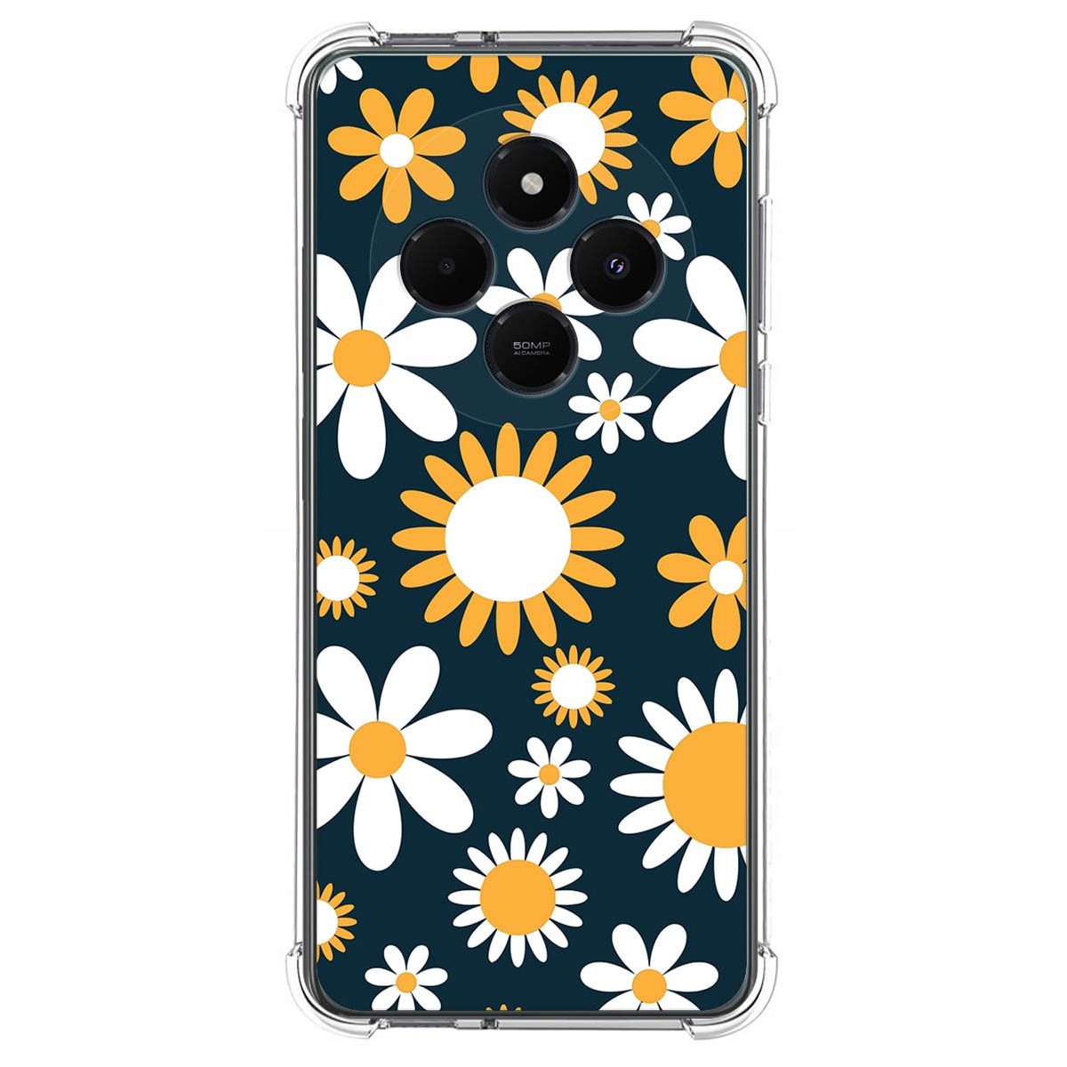 Funda Silicona Antigolpes para Xiaomi Redmi 14C diseño Flores 08 Dibujos