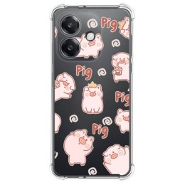 Funda Silicona Antigolpes para Oppo A40 / A40m diseño Cerdos Dibujos