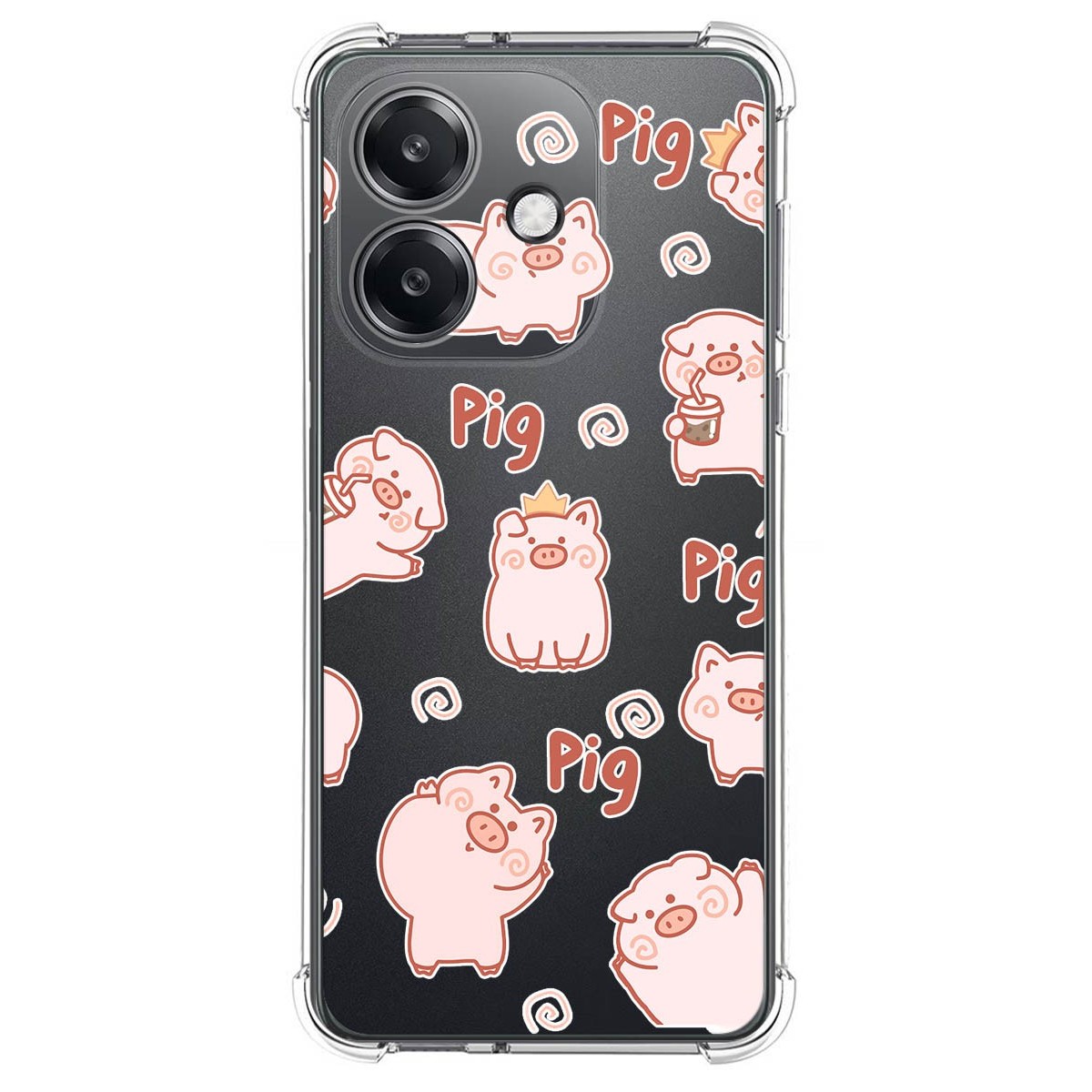 Funda Silicona Antigolpes para Oppo A40 / A40m diseño Cerdos Dibujos