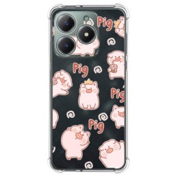 Funda Silicona Antigolpes para Realme C61 / C63 4G diseño Cerdos Dibujos