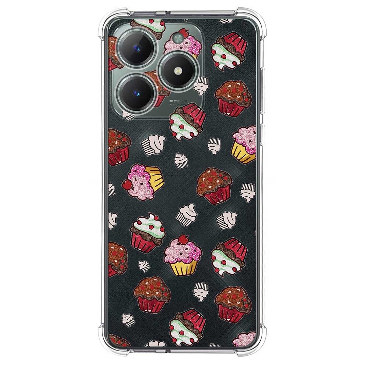 Funda Silicona Antigolpes para Realme C61 / C63 4G diseño Muffins Dibujos