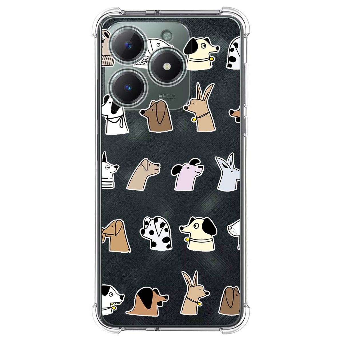 Funda Silicona Antigolpes para Realme C61 / C63 4G diseño Perros Dibujos