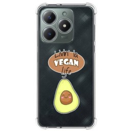 Funda Silicona Antigolpes para Realme C61 / C63 4G diseño Vegan Life Dibujos