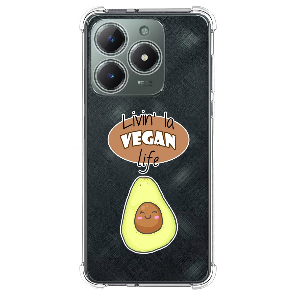 Funda Silicona Antigolpes para Realme C61 / C63 4G diseño Vegan Life Dibujos