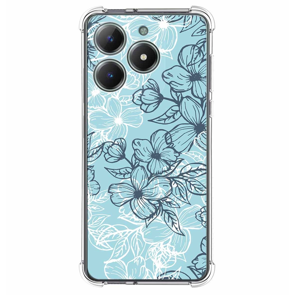 Funda Silicona Antigolpes para Realme C61 / C63 4G diseño Flores 03 Dibujos