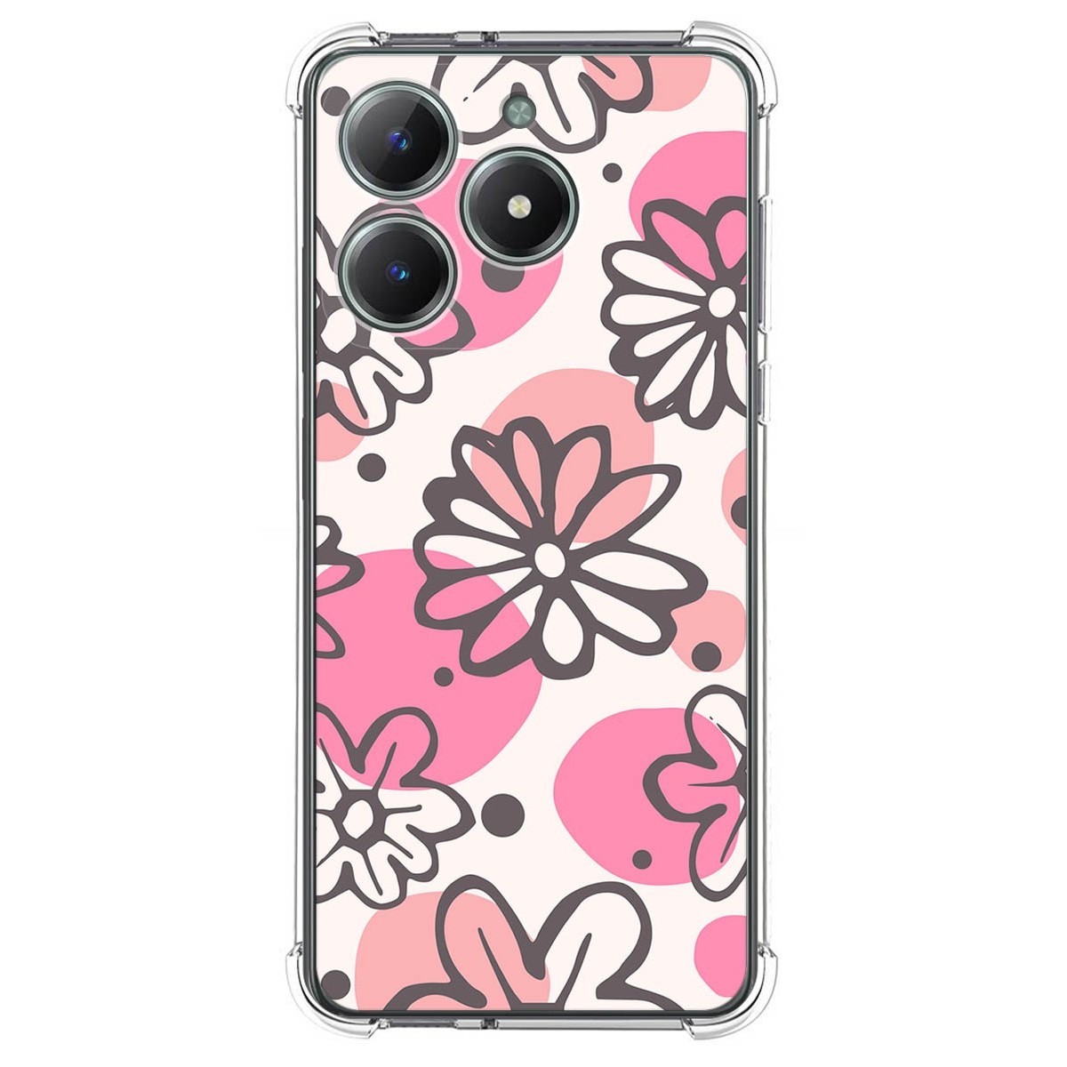 Funda Silicona Antigolpes para Realme C61 / C63 4G diseño Flores 09 Dibujos