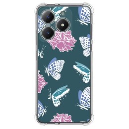 Funda Silicona Antigolpes para Realme C61 / C63 4G diseño Flores 10 Dibujos