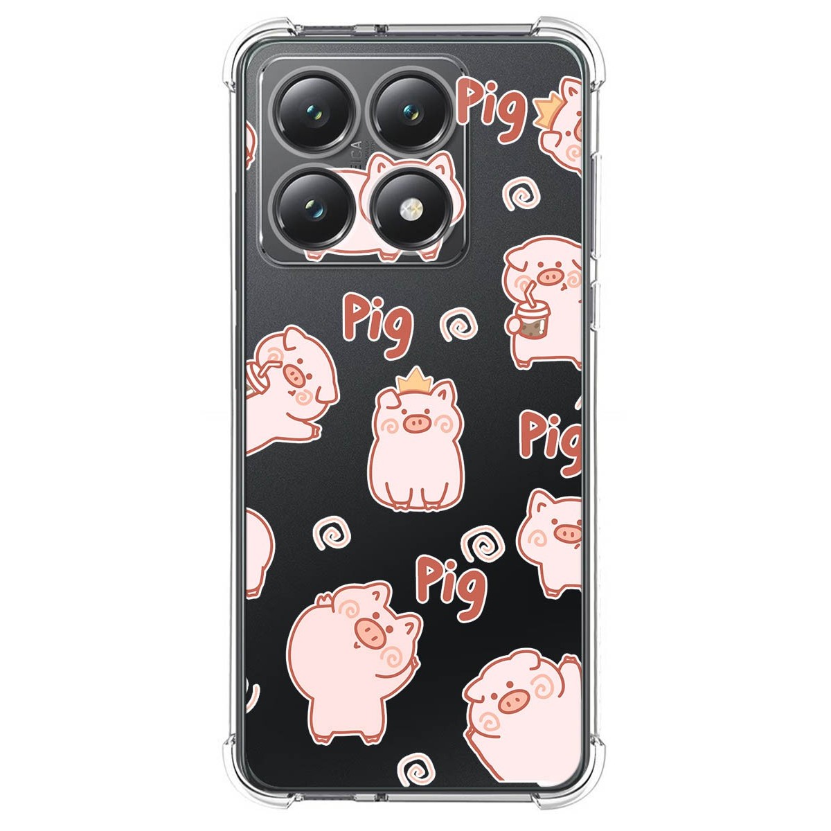 Funda Silicona Antigolpes para Xiaomi 14T 5G diseño Cerdos Dibujos