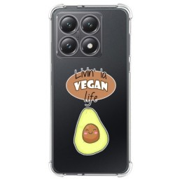 Funda Silicona Antigolpes para Xiaomi 14T 5G diseño Vegan Life Dibujos