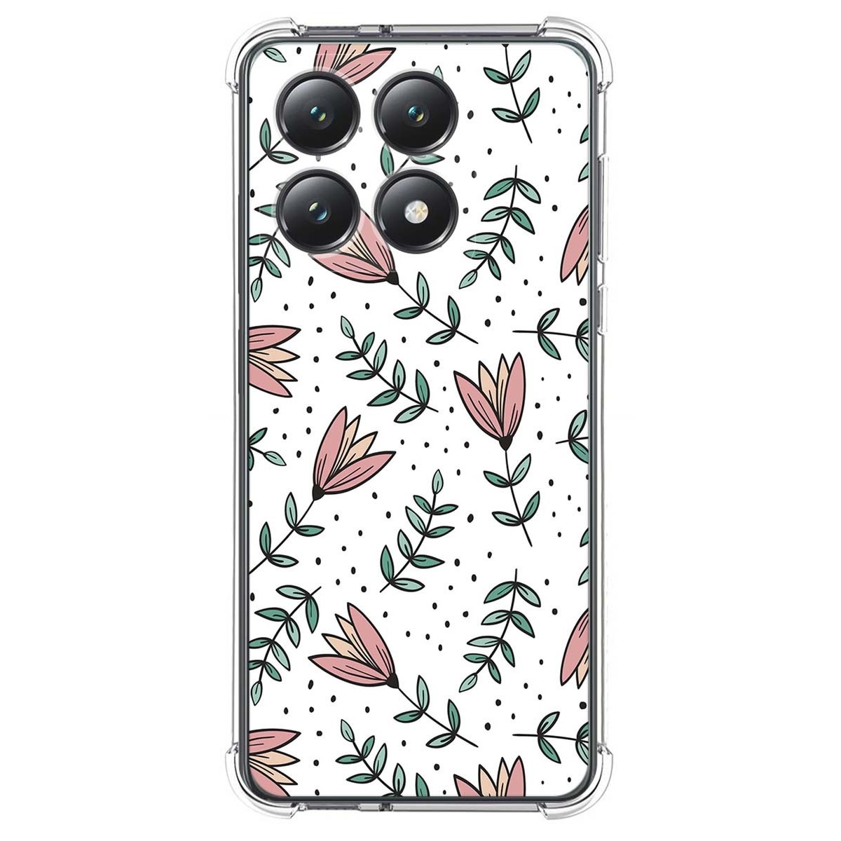 Funda Silicona Antigolpes para Xiaomi 14T 5G diseño Flores 01 Dibujos