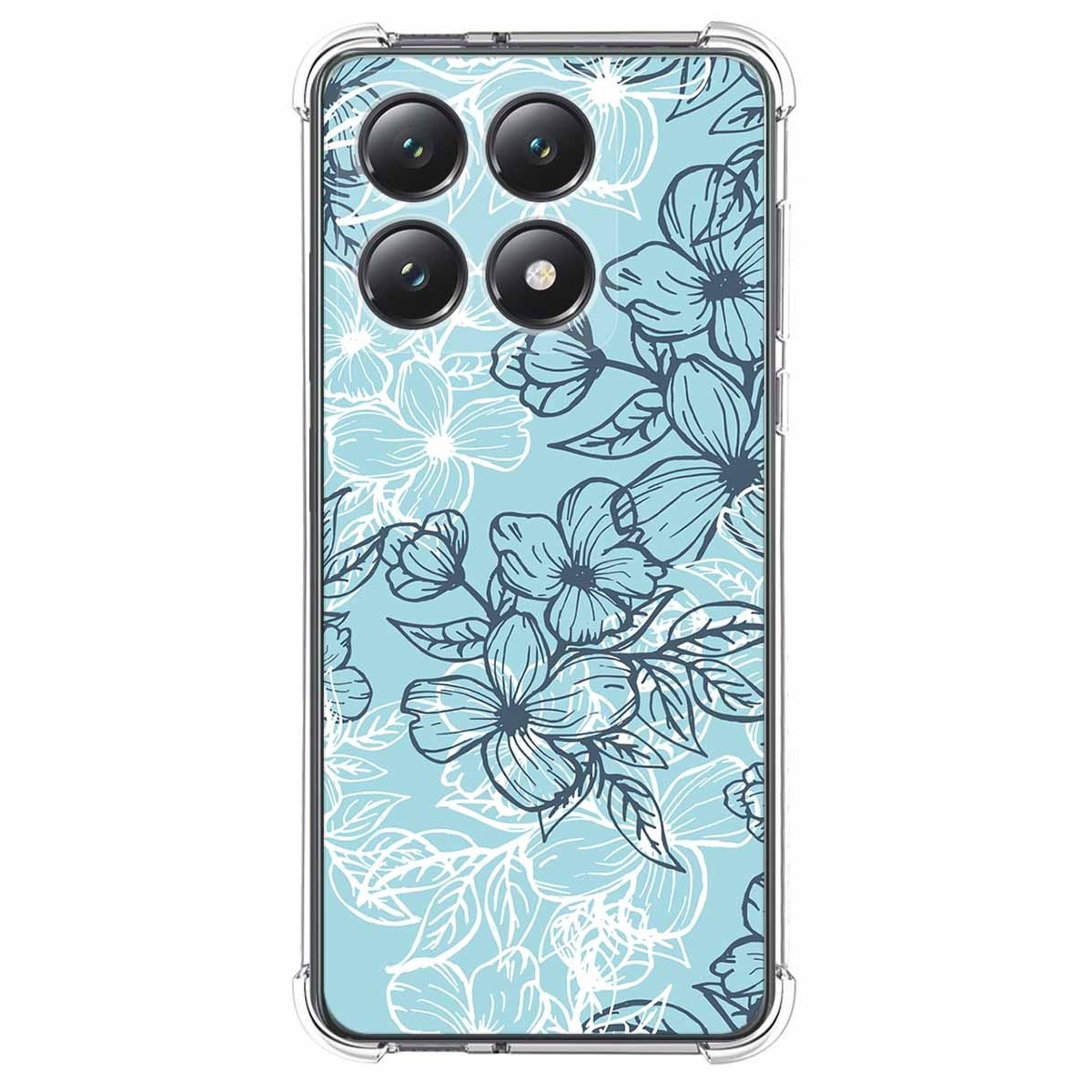 Funda Silicona Antigolpes para Xiaomi 14T 5G diseño Flores 03 Dibujos