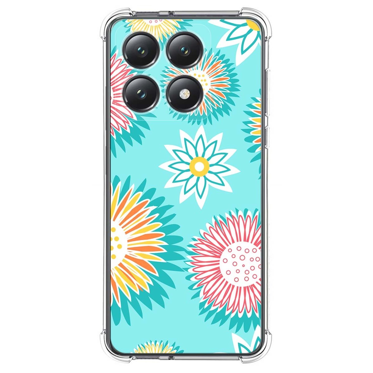 Funda Silicona Antigolpes para Xiaomi 14T 5G diseño Flores 05 Dibujos