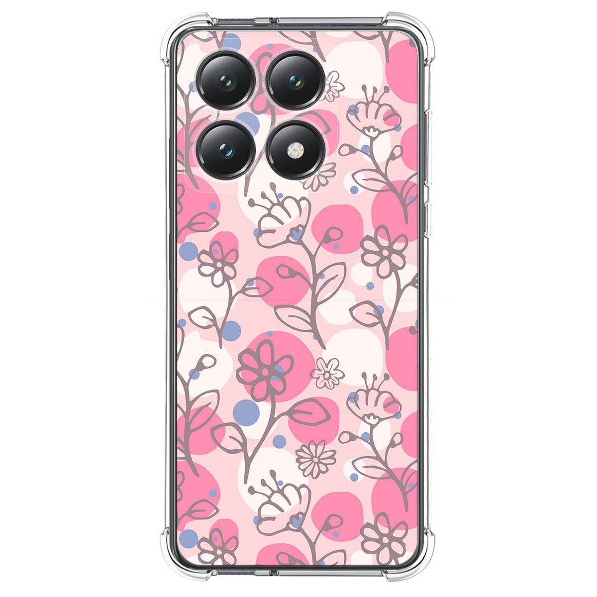 Funda Silicona Antigolpes para Xiaomi 14T 5G diseño Flores 07 Dibujos