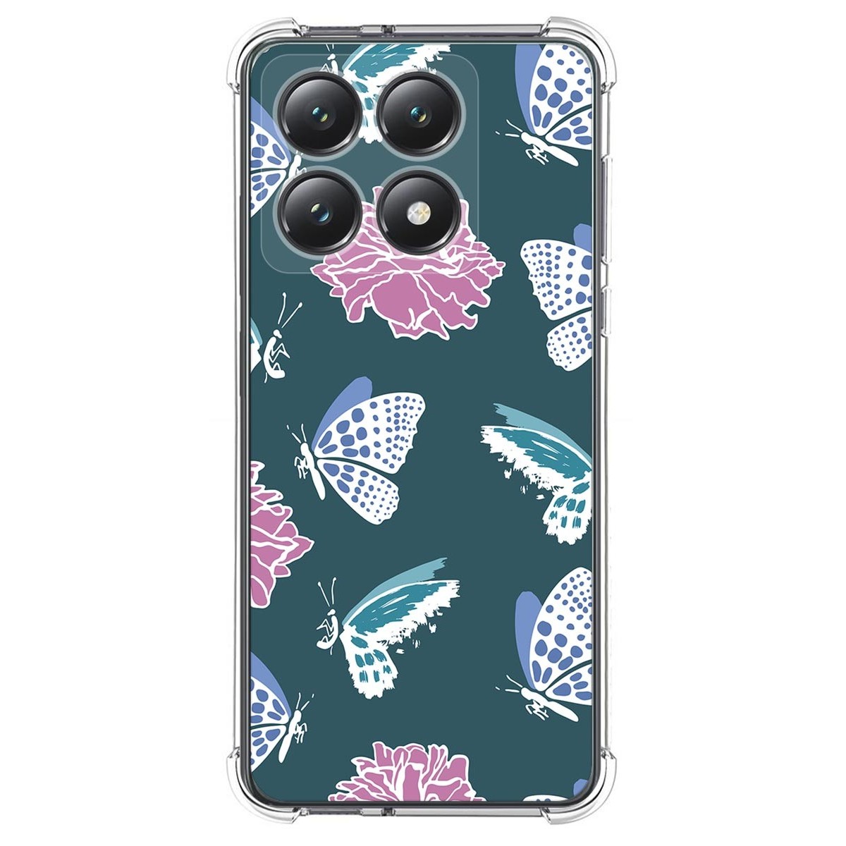 Funda Silicona Antigolpes para Xiaomi 14T 5G diseño Flores 10 Dibujos