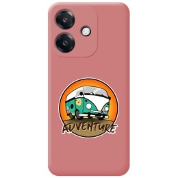 Funda Silicona Líquida Rosa para Oppo A40 / A40m diseño Adventure Dibujos