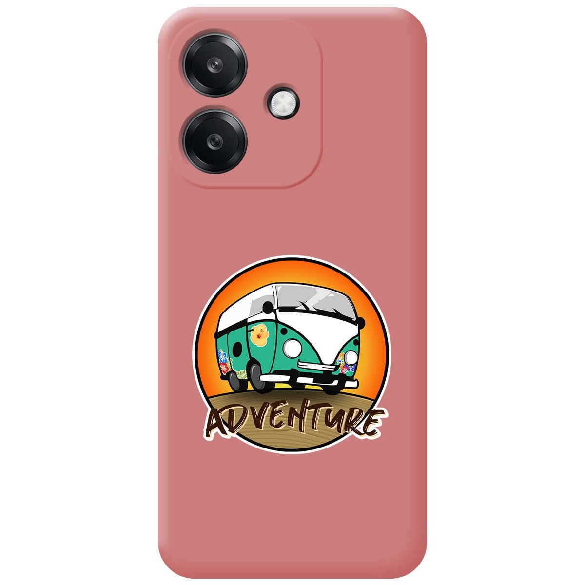 Funda Silicona Líquida Rosa para Oppo A40 / A40m diseño Adventure Dibujos