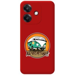 Funda Silicona Líquida Roja para Oppo A40 / A40m diseño Adventure Dibujos