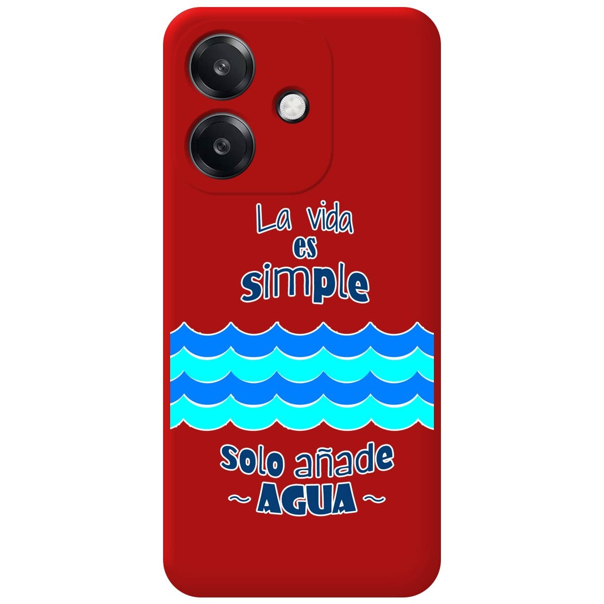 Funda Silicona Líquida Roja para Oppo A40 / A40m diseño Agua Dibujos