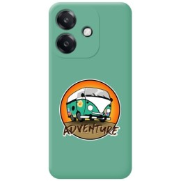 Funda Silicona Líquida Verde para Oppo A40 / A40m diseño Adventure Dibujos