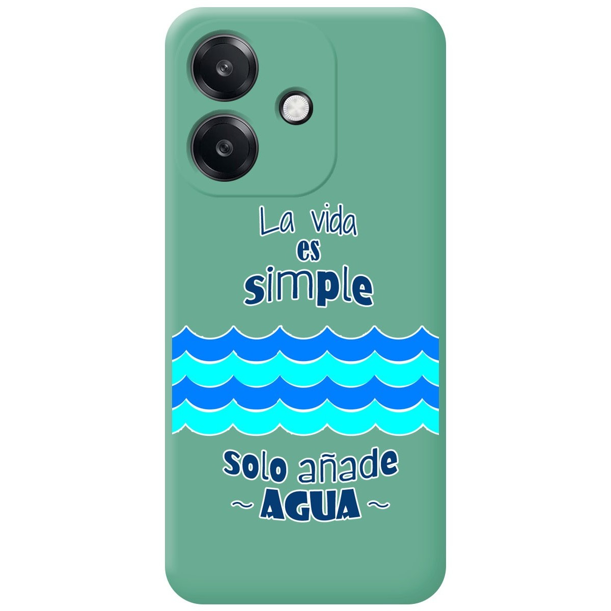 Funda Silicona Líquida Verde para Oppo A40 / A40m diseño Agua Dibujos