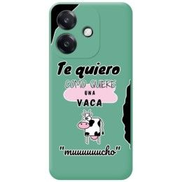 Funda Silicona Líquida Verde para Oppo A40 / A40m diseño Vaca Dibujos