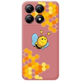 Funda Silicona Líquida Rosa para Xiaomi 14T 5G diseño Abeja Dibujos