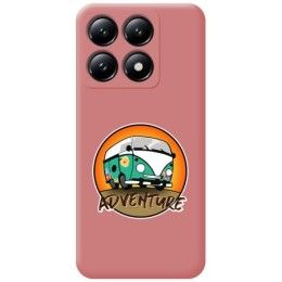 Funda Silicona Líquida Rosa para Xiaomi 14T 5G diseño Adventure Dibujos