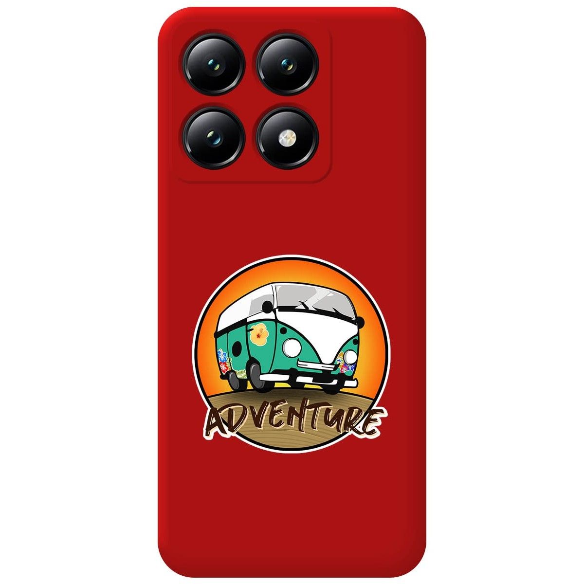 Funda Silicona Líquida Roja para Xiaomi 14T 5G diseño Adventure Dibujos