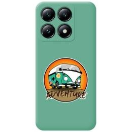 Funda Silicona Líquida Verde para Xiaomi 14T 5G diseño Adventure Dibujos