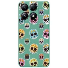 Funda Silicona Líquida Verde para Xiaomi 14T 5G diseño Catrina Dibujos