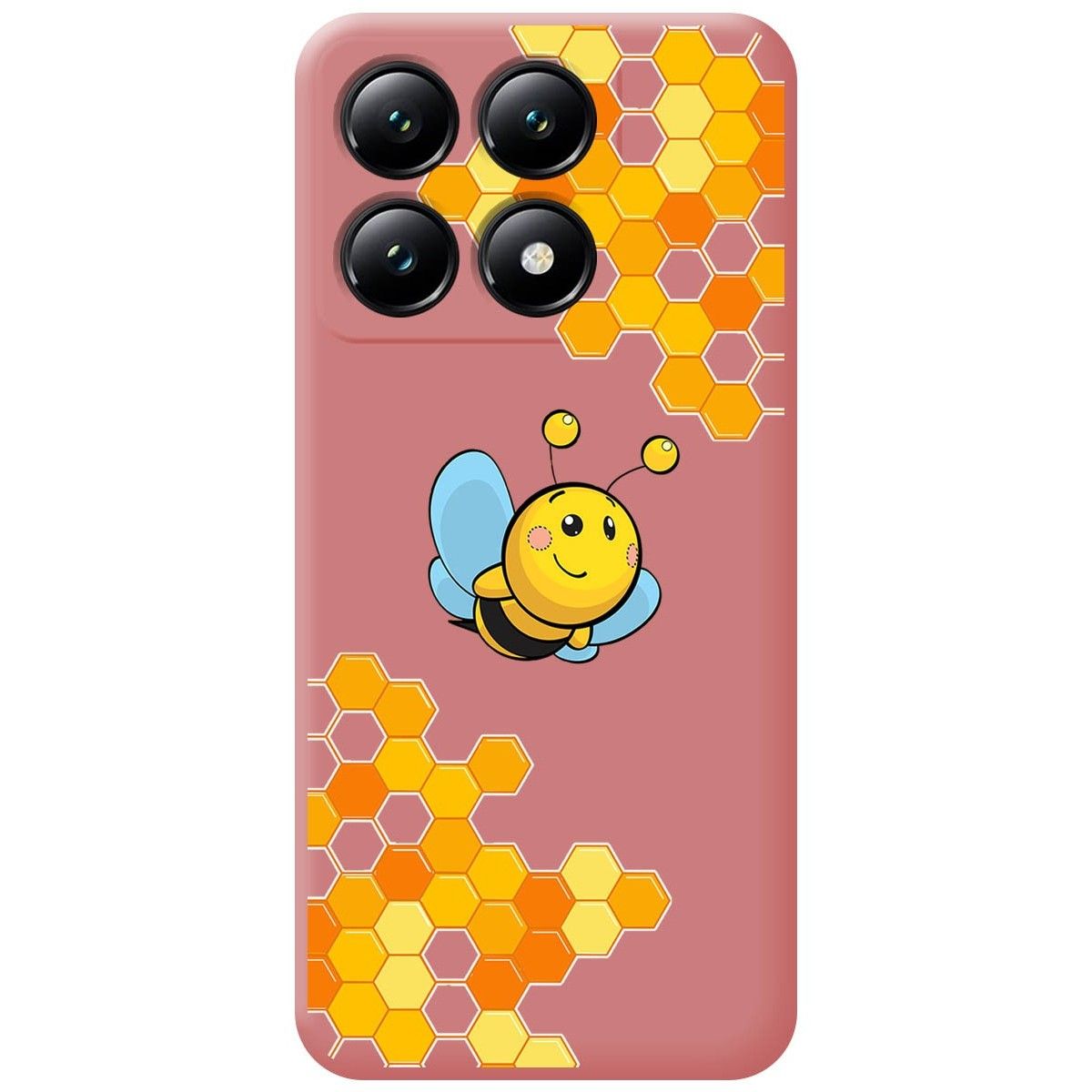 Funda Silicona Líquida Rosa para Xiaomi 14T Pro 5G diseño Abeja Dibujos