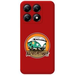 Funda Silicona Líquida Roja para Xiaomi 14T Pro 5G diseño Adventure Dibujos