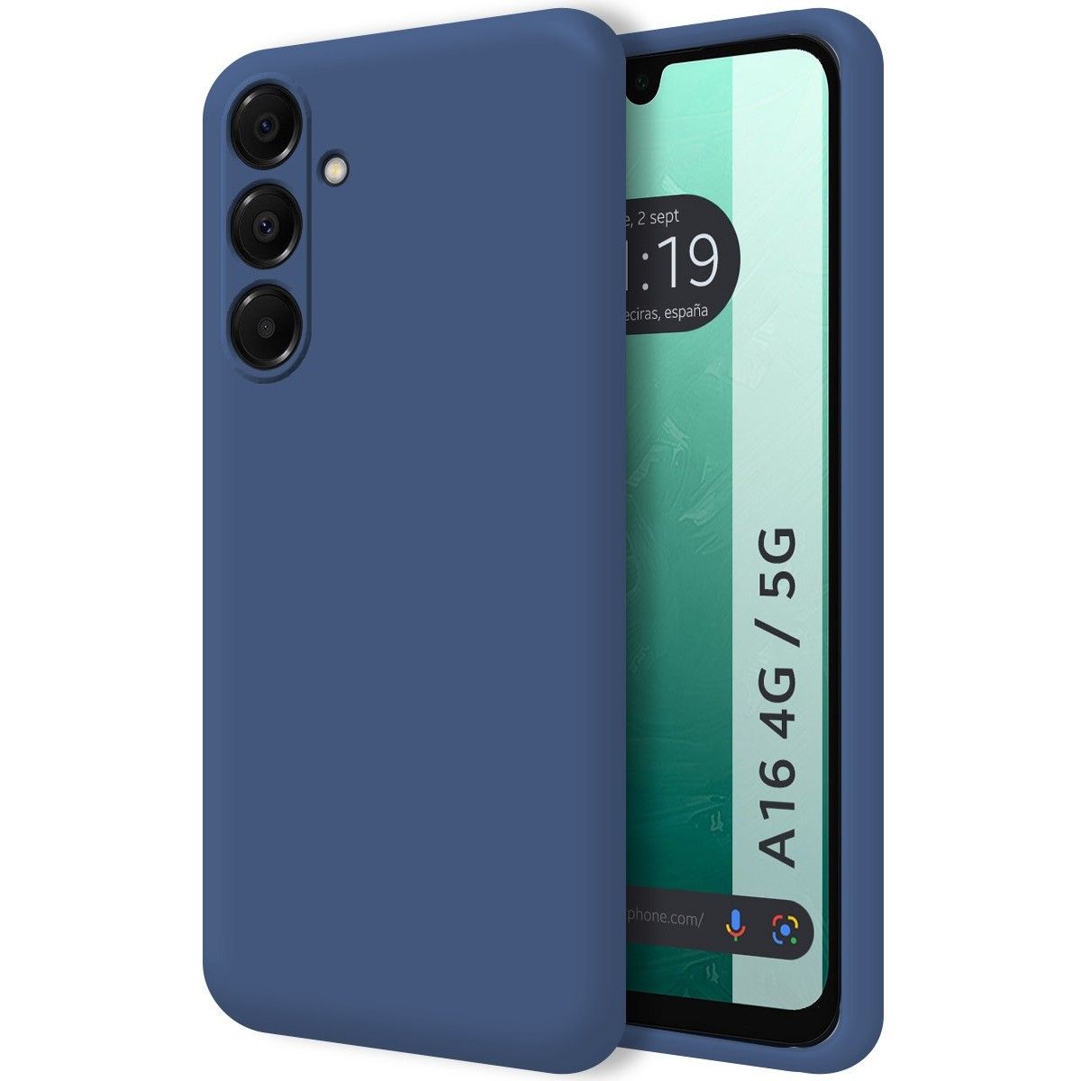 Funda Silicona Líquida Ultra Suave para Samsung Galaxy A16 4G / 5G color Azul Oscuro